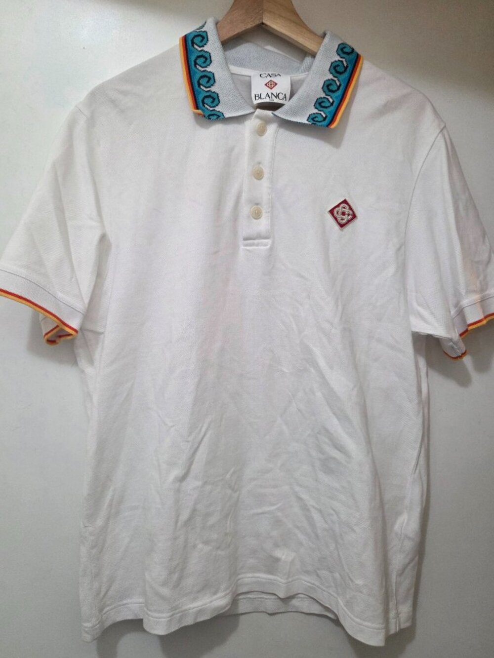Casablanca Pique polo shirt Large